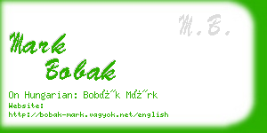 mark bobak business card